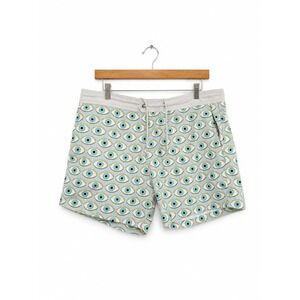 MACKEENE Men's Swim Trunks Light Blue Evil Eye Print Shorts Beach Pool 34/L